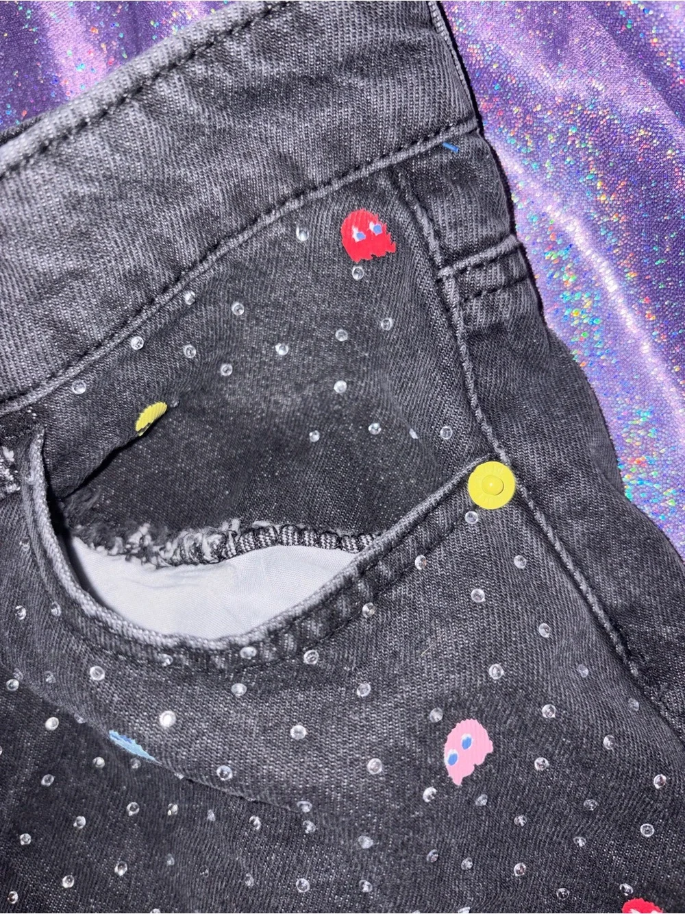 Justice Pac-Man Rhinestone Shorts